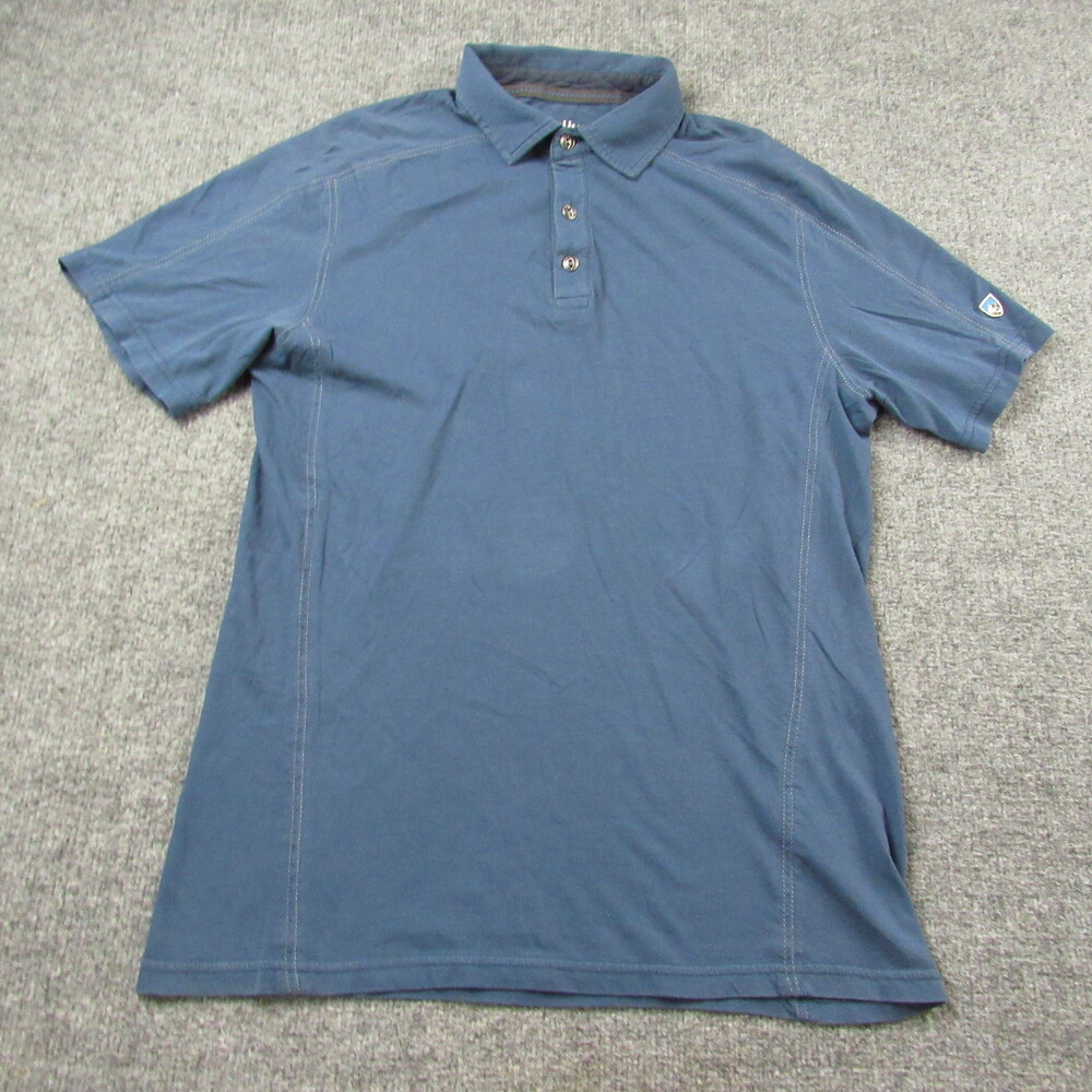 KÜHL Shirt Mens Medium Wayfarer Polo Shirt 7242 Wildfibre Organic Cotton Outdoor - Picture 2 of 13